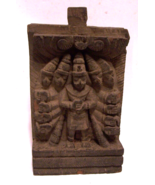 Antique Hand Carved Wooden Lord Vischnu Worship Idol Figurine 10&quot; Block ... - $393.03