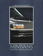 1992 Chrysler TOWN &amp; COUNTRY Plymouth VOYAGER sales brochure - $8.00
