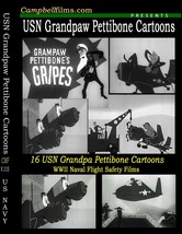 16 Navy film cartoons WW2 Grandpaw Pettibone Crashes Flight Safety Weather - $17.80