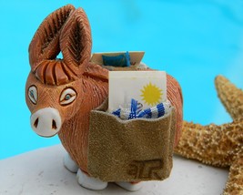 Vintage Burro Donkey Artesania Rinconada Figurine Uruguay Signed AR - $19.95
