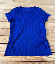 Belle By Kim Gravel NWOT Women’s Tulip Hem Short sleeve T Shirt size S Navy AG - £10.91 GBP