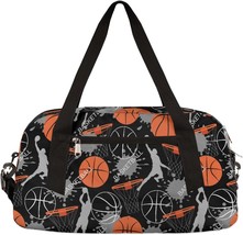 Sport Man Basketball Kids Duffle Bag for Boys Girls Dance Bag Basketball Theme S - £42.75 GBP
