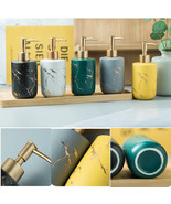 8 Colours Art Gold Thunder Ceramic Soap Dispenser Lotion Gel Liquid Pump... - £14.93 GBP