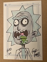 Rick &amp; Morty Original Drawing By Frank Forte Comics Rick Sanchez - £22.17 GBP