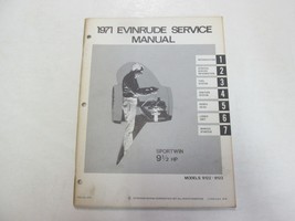 1971 Evinrude 9 1/2 HP Sportwin Servizio Riparazione Manuale Fabbrica OEM 71 X - £56.25 GBP