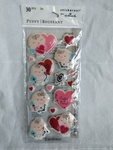 Vintage Package Puffy Stickeroni Hallmark Valentine&#39;s Day Theme Cupid Stickers - £5.48 GBP