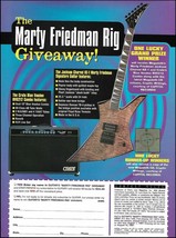 Megadeth Marty Friedman Signature Jackson Charvel KE-1 guitar rig ad print - $3.60