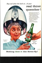 Seven Up 7up 1956 Hair Dresser Dome Dryer Vintage Ad nostalgic b3 - $25.98