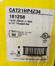 50Pk nVent Caddy CAT21HP4Z34 1 5/16" J-Hook to 1/4" Threaded Rod (181258) - $299.00