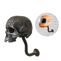 Motorcycle Skull Helmet Holder Skull Shape Helmet Holder Wall Decoration - £38.67 GBP