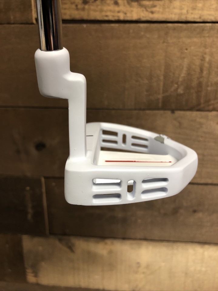 DEMO RH White PowerBilt Black TPS 2.0 Golf Putter Mallet Style 34" 5579-WTPS Item image 5