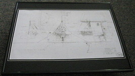 Star Wars Luke&#39;s Skyhopper Star Hopper Blueprint Framed 16x20 Sketch Display - £63.22 GBP
