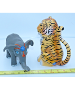Ringling Brother&#39;s Circus Toy Rubber Elephant and Tiger Drinking Cup lot - $24.75