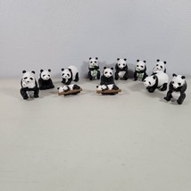 Panda Action Figures Lot Safari Limited Lot of 12 Size Approximately 2&quot; - $14.98