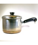 Revere Ware 1801 3 Qt Saucepan with Lid and Double Boiler Insert Pre 1968 JRB - $49.70
