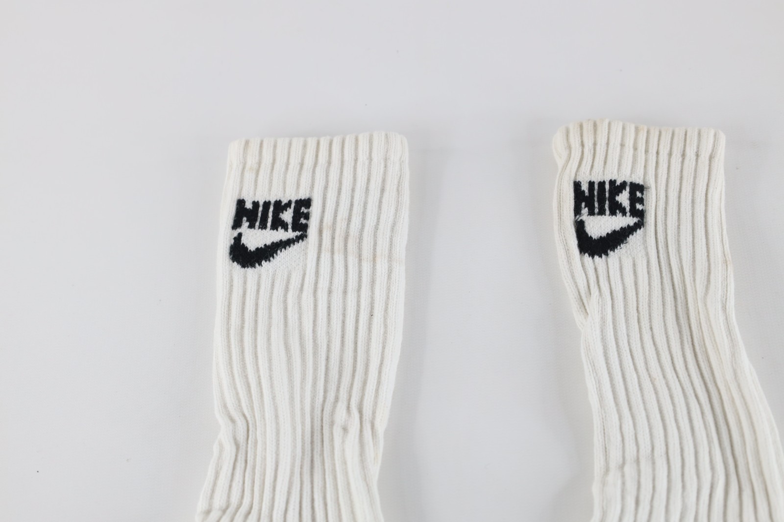 Vtg 80s 90s Nike Spell Out Travis Scott Swoosh Tube Socks White Mens Large USA Item image 2