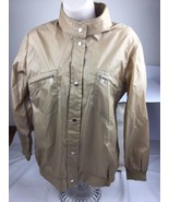 Vintage Obermeyer 70s Tan Nylon Wind Ski Shirt Jacket Womens Small - wit... - £31.09 GBP
