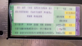 VAN HALEN EDDIE - VINTAGE LAMINATED AUGUST 06, 1986 CONCERT TICKET STUB - $10.00