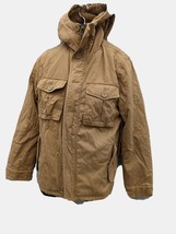 Legendary Goods Mens Winter Jacket Heavy  Sherpa Hoodie Zip Warm Tan Cot... - $69.88