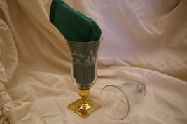 Home Interiors &amp; Gifts Etched Church Scene Votive Cups Homco - $11.00