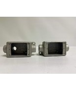 2 PK Eaton Crouse-Hinds FSCA2 Single-Gang Shallow Device Box, 3/4&quot; Hub - $140.25