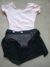 Girls light pink leotard and black tutu Capezio brand size small child - $15.00