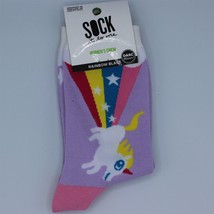 Rainbow Blast Womens Crew Socks Sock It To Me Size 5-10 Unicorn Farts - £8.17 GBP