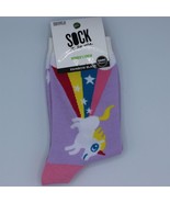 Rainbow Blast Womens Crew Socks Sock It To Me Size 5-10 Unicorn Farts - £8.17 GBP