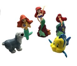 Disney Princess Ariel The Little Mermaid 2-4&quot; Figurine Set With Flounder... - $15.95