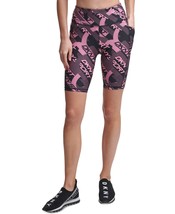 DKNY Womens Printed Bike Shorts,Blackbubblegum,X-Small - £40.49 GBP