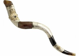 Sterling Silber plattiert Kudu Jemenit koscher Shofar Hamsa Hand 40&quot; - 42&quot; Zo... - $830.77