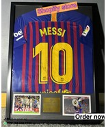 Framed Messi Jersey – Premium Signature /Special Price – Free Shipping t... - $713.82 CAD