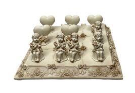 Avon Ceramic Cherub Tic-Tac-Toe With Decorative Ceramic Board Vtg 2004 V... - $22.76