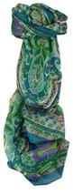 Mulberry Silk Traditional Long Scarf Sita Teal by Pashmina &amp; Silk - £19.12 GBP