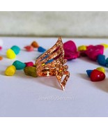 Pure Copper Ring, Copper Wedding Ring, Copper Ring for Women, Floral Pat... - €35,47 EUR