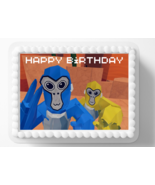 Gamer Gorilla Tag Edible Image Edible Personalized Birthday Cake Topper - £11.92 GBP+