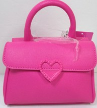 Betsey Johnson XOPOPPY Hot Pink Satchel Crossbody Bag W/ Top Handle - $47.49