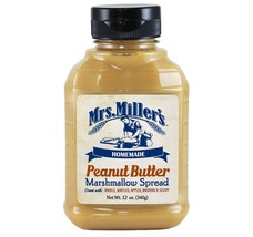 Mrs. Millers Homemade Peanut Butter Marshmallow Spread 12 oz. Jar (3 Bottles) - £20.54 GBP