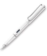 Lamy Safari Fountain Pen 19M White &amp; 5 Black Ink Cartridges - *NEW* - $409.25 MXN