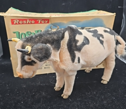 Vintage Rosko Battery Operated Josie the Mooing Cow Toy box not working ... - $49.40