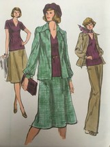 Very Easy Vogue Sewing Pattern 9400 Jacket Top Skirt Pants Vintage 1970s Uncut - $16.99