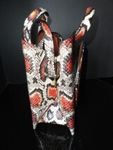 Elena Ghisellini Globe M Spotted Python Printed Bag NWTS image 6