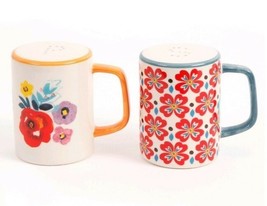 Pioneer Woman ~ Stoneware ~ &quot;Flea Market&quot; Pattern ~ Salt &amp; Pepper Shakers - $555.28 MXN