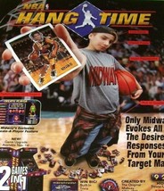 NBA Hang Time Arcade Game Flyer Original NOS Video Basketball 1996 Vintage Retro - $17.58