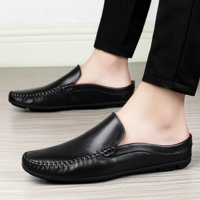 Fashion Men Loafers Summer Slippers Flats Lazy Couples Shoes Size 37-46 - £24.71 GBP