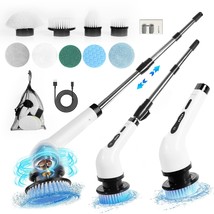 Electric Spin Scrubber, Cordless Shower Cleaning Brush With 9 Replaceable Brush  - $67.99