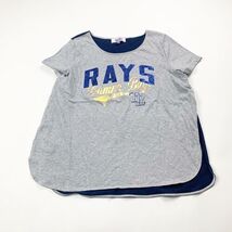 Women's Tampa Bay Rays MLB Baseball Navy Gray T-shirt Shirt Size Large - €6,88 EUR