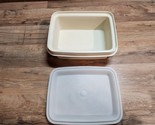 Vintage Tupperware Container Beige With Lid - Sandwiches, Cold Cuts, Salad - $12.59