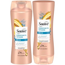 Suave Moroccan Oil Infusion Shampoo Conditioner Shine Damaged Hair 12.6 Oz New - £13.38 GBP