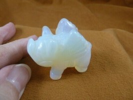 (Y-PIG-FL-585) White Opalite glass FLY flying PIG pigs gemstone FIGURINE... - £11.17 GBP